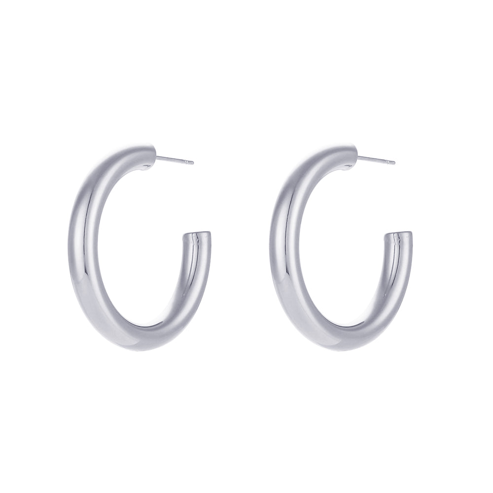 PENDIENTES MARINA ACERO PLATA