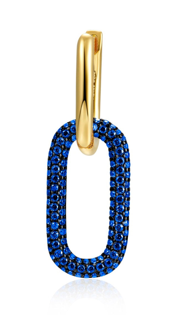 PENDIENTE LEIA AZUL ORO