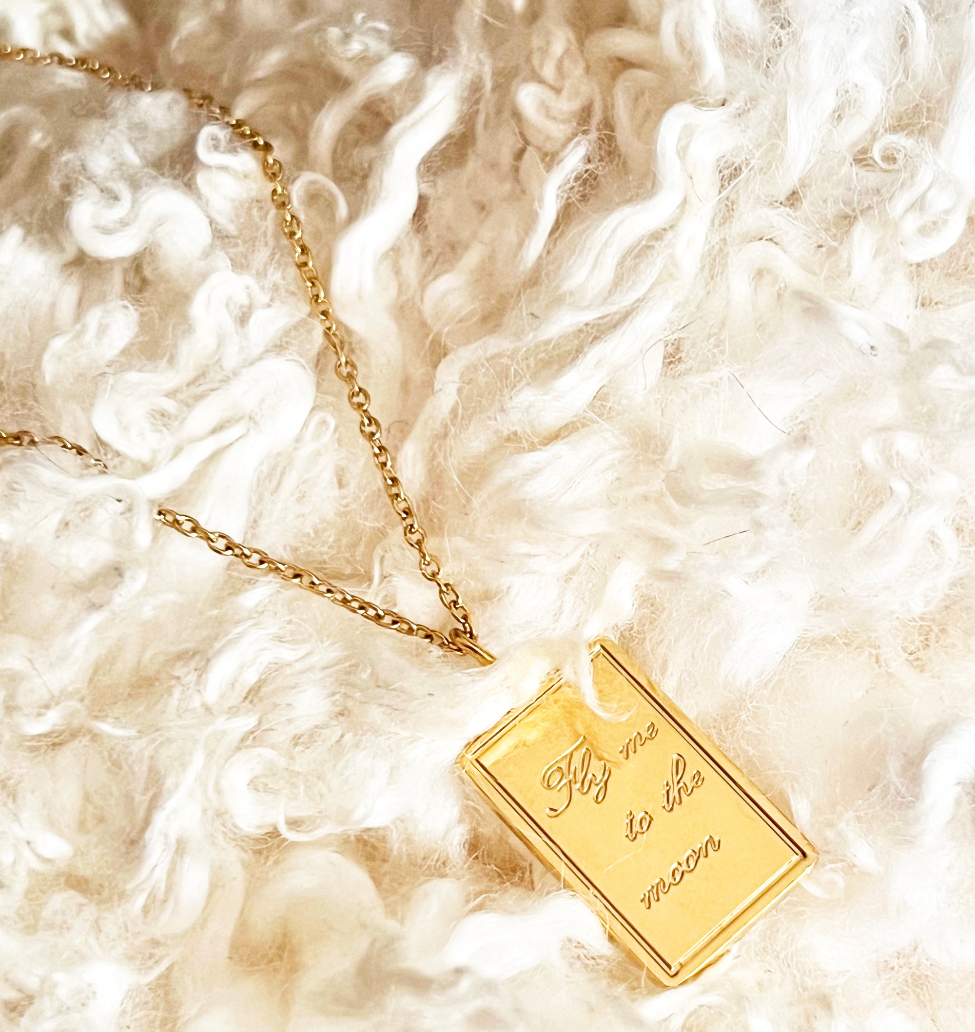 COLLAR FLY ME TO THE MOON ACERO