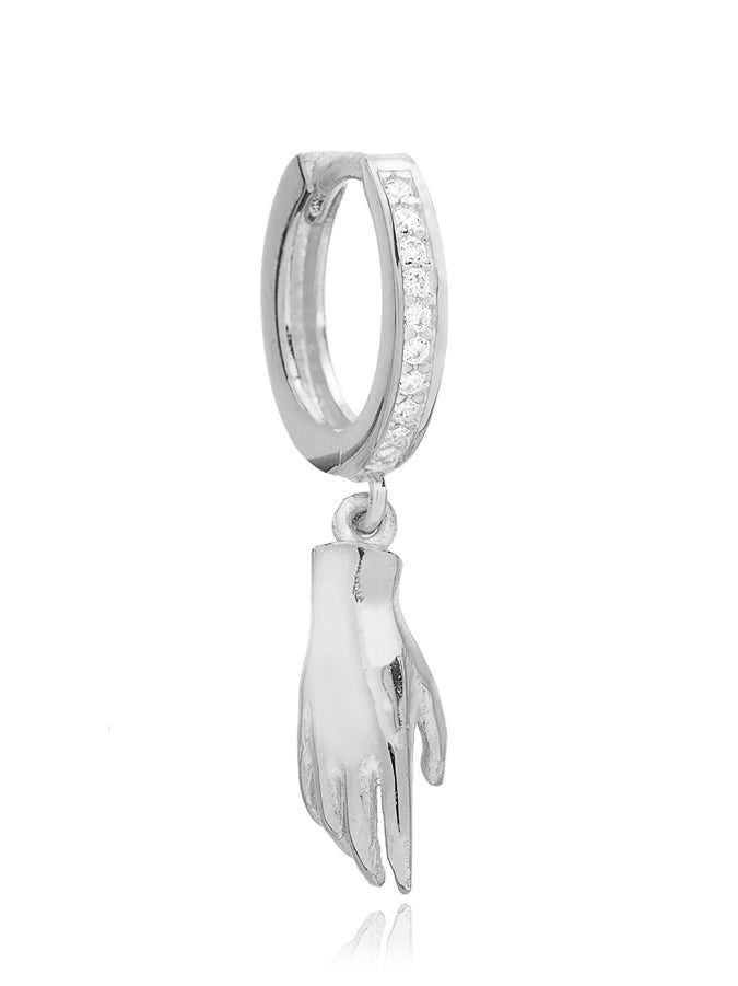 PENDIENTE HAND PLATA