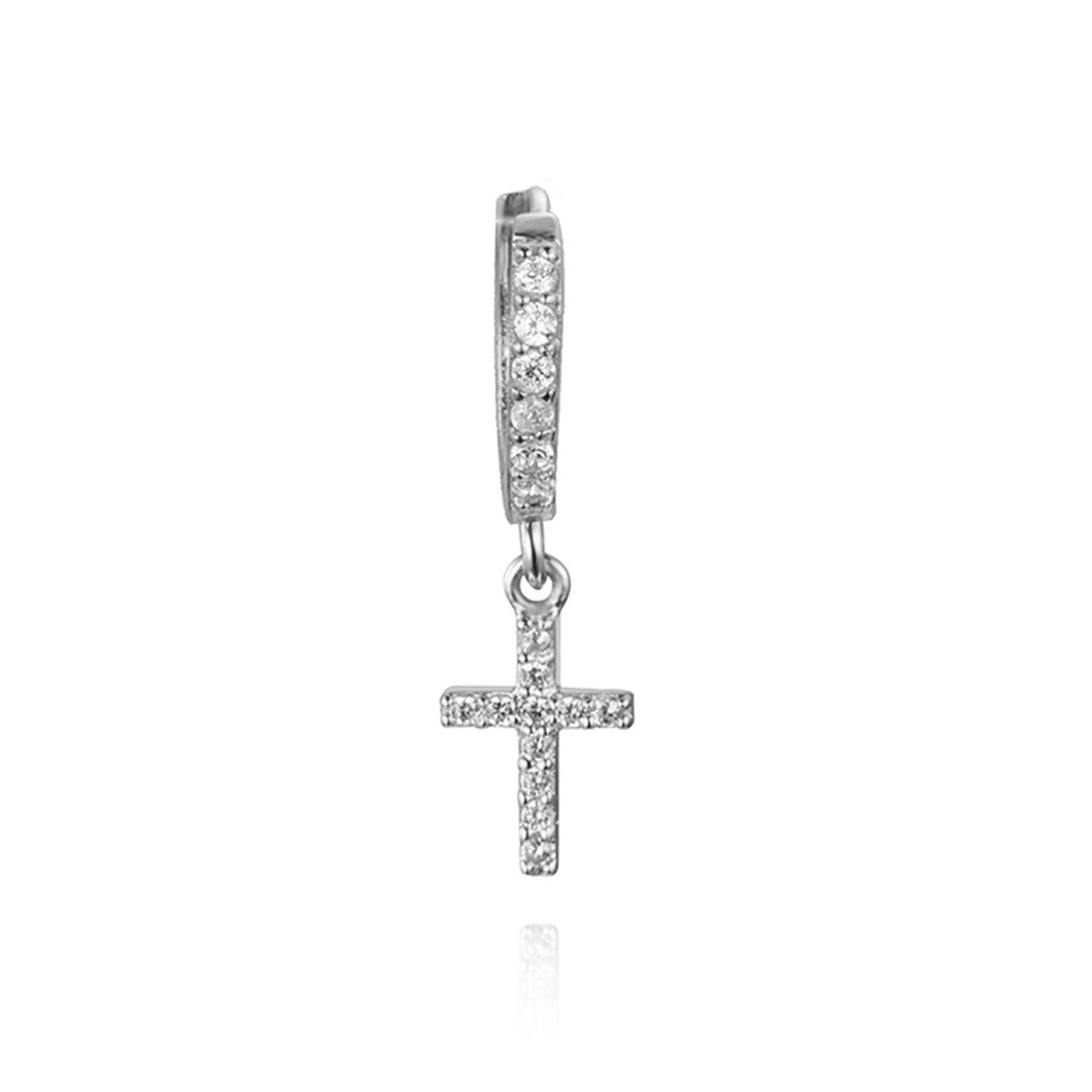 PENDIENTE BOWIE PLATA