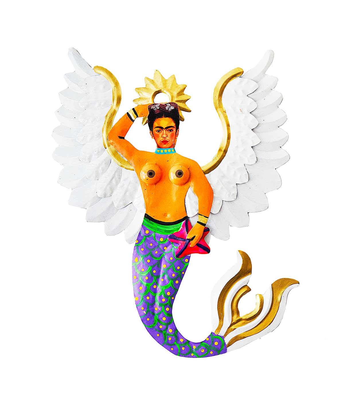 FRIDA SIRENA MORADA ALAS ABIERTAS